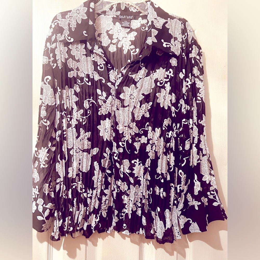 Black and White Blouse